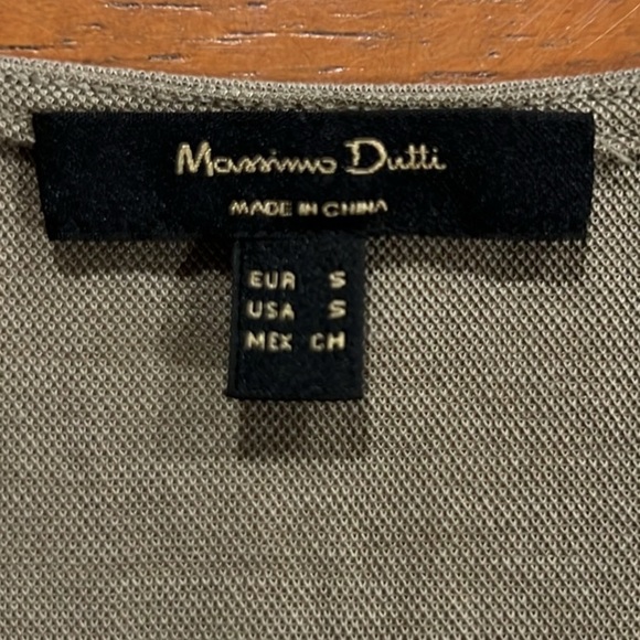 Massimo Dutti women’s tie front sleeveless kahki color maxi dress size Small - Picture 6 of 8